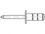 TOOLCRAFT TO-5455209 Offene Blindniete  3,2 mm