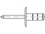 TOOLCRAFT TO-5455245 Offene Blindniete  4 mm     5