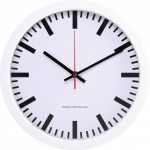 Funk Wanduhr Basetech  300 mm x 45 mm  Weiss