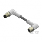 T4052224004-005 TE Connectivity M8 to M8 Cable Assembly Double-Ended Right Angle Male To Right Angle Female / 5000 mm PVC Cable, 4 wire / Unshielded