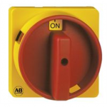 194L-HE8N-175 Allen-Bradley Handle for Front/Base Mounting, 90 x 90mm / Type N, Yellow/Red / 0-1 and OFF-ON (90°)
