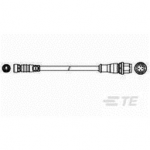 1-2273112-5 TE Connectivity M12 to M12 Cable Assembly Double-Ended Male Straight To Straight Female / 2000 mm PVC Cable, 3 wire / Unshielded