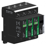 8595090000000 Saltek three-phase surge protection connected in the 3+1 mode for TN and TT systems, installation close to protected equipment / 63 A, pluggable modules / T3 (CSN EN 61643-11 ed.2)