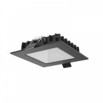 Светильник светодиодный Downlight 110х110х25 12Вт 3000К IP44 встроен. квадратный RAL9005 черн. мат. VARTON V1-R0-T0354-10000-4401230