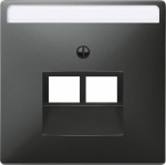 Merten  Abdeckung UAE-/IAE-/ISDN-Steckdose  Schwar