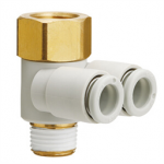 KQ2ZF06-01NS SMC KQ2ZF, One-touch Fitting White Color - Branch Universal Female Elbow