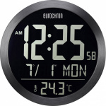 Eurochron EFW 5000 Funk Wanduhr 394 mm x 41 mm Sch