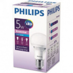 Лампа светодиодная Philips 5W E27 6500k хол.бел. ст.колба