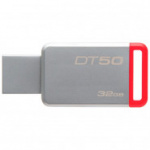 Флеш-память Kingston DataTraveler 50, 32Gb, USB 3.1, серебристый,DT50/32GB