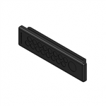 50583 Icotek KEL-DP-E 86|17 bk / Cable entry plate, pluggable, for wall thickness 1.5 - 2.5 mm, IP64