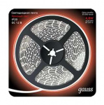 Лента светодиодная LED 2835/60-SMD 4.8Вт 12В DC красн. (блистер 5м) Gauss 312000705