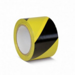 Лента для разметки ПВХ 75мм х 30м желто-черная (KMSW07533)