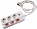 Heitronic 45070 Steckdosenleiste mit Schalter 3fac