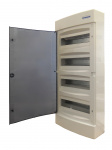 BK080105 Schrack Technik AP-Wohnungsverteiler 4-reihig, 48TE, transparente Tür