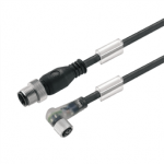 1962290300 Weidmueller Sensor-actuator Cable (assembled) / Sensor-actuator Cable (assembled), Connecting line, M12 / M8, No. of poles: 3, Cable length: 3 m, pin, straight - socket, 90°