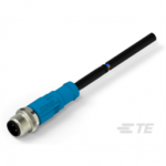 T4151110503-002 TE Connectivity M12  Cable Assembly Single Ended Male Straight / 1000 mm PVC Cable, 3 wire / UNShielded