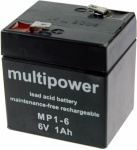 multipower MP1-6 MP1-6 Bleiakku 6 V 1 Ah Blei-Vlie