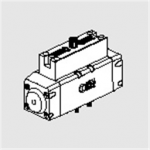 7055022500 Metal Work ISO2 5599/1 solenoid/pneumatic valve with M12 connector, 5/3 open centres assisted monost. with mechanical spring 24V DC voltage