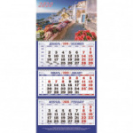 Календарь настен,2020,Средиземноморский пейзаж,3 спир,офс,310х685,КБ-8