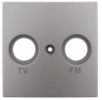 REV  Abdeckung TV-, Radio-Steckdose  Studio Platin