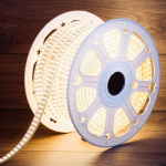 Лента светодиодная SMD2835 7.5x20мм 276LED/м 220В IP67 тепл. бел. (уп.50м) Neon-Night 142-204
