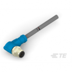 T4161220003-002 TE Connectivity M12  Cable Assembly Single Ended Male Right Angle / 1000 mm PUR Cable, 3 wire / Shielded