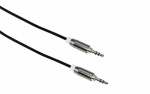 Кабель аудио AUX 3.5мм шнур силикон 1м черн. Rexant 18-4260