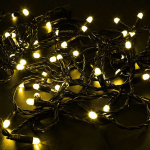 Гирлянда "Нить" 10м эффект мерцания жел. 24В провод черн. Neon-Night 305-241