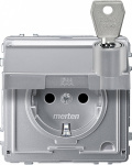 Merten   Steckdose Aquadesign Aluminium MEG2317-72