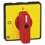 194L-HC4I-375 Allen-Bradley Handle with Central Fixture O 22.5mm, 48 x 48mm / Type I, Yellow/Red / 1-0-2 (90°)
