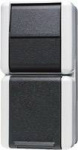 Jung 2fach Aufputzgehaeuse Steckdose  Grau 876W