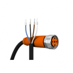 AA006 Autosen M12 socket, straight, with 5 m PUR cable, 4 poles / PUR cable, 4 x 0.34 mm? (42 x O 0.1 mm); O 4.9 mm; halogen-free / Protection IP67 / IP68 / IP 69K