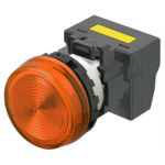 M22N-BN-TOA-OE-P Omron Indicator (Cylindrical 22-dia.), Cylindrical type (22/25 mm dia.), Plastic flat, Lighted, LED, Orange, 200 VAC, Push-In Plus Terminal Block, IP66