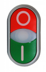 MM216700 Schrack Technik Doppeldrucktaste tastend beleuchtet rot/grün "0/I"