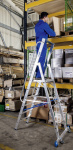 Krause  127808 Aluminium Stufen-Stehleiter  Arbeit