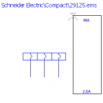 29125 Schneider Electric trip unit - MA  2.5 A 3 poles 3d / NS100