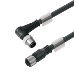 1059690300 Weidmueller Sensor-actuator Cable (assembled) / Sensor-actuator Cable (assembled), Connecting line, M12 / M12, No. of poles: 4, Cable length: 3 m, pin, angled - bush straight