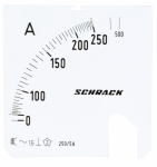MGS57250A Schrack Technik Wechselskala, 72x72mm, 250/500/5A AC