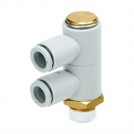 KQ2VD04-03AS1 SMC KQ2VD, One-touch Fitting White Color - Double Universal Male Elbow