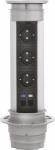 Kopp 939611010 Einbau-Steckdosenleiste 3fach Alumi
