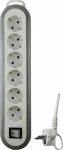 GAO 0557 Steckdosenleiste mit Schalter 6fach Weiss,