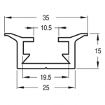 833543 General Electric PolySafe Aluminium Profile Enclosure width 1000mm Profile lenght 968mm