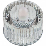 Светильник декоративный встраиваемый DLS-F104 G9 CHROME/CLEAR "Fiore" без лампы G9 основание металл цвет хром отделка кристалл прозр. Fametto 09980