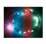 Гирлянда "Роса" (батарейки 3хААА в компл.) 2м 20LED RGB 5Вт 4.5В IP20 прозр. провод NEON-NIGHT 303-009