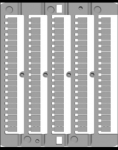 Табличка маркировочная горизонт. CNU/8/W1 "W1" (уп.500шт) ДКС ZN80W1H