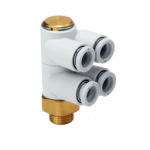 KQ2ZD06-02AP SMC KQ2ZD, One-touch Fitting White Color - Double Branch Universal Male Elbow