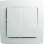 Z-Wave ME ZME_DW6  Abdeckrahmen mit Wippe Weiss Z-W