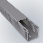 80.100.77 Unex Unex slotted trunking 80x100 in U23X / Fire safety: Glow-wire test at 960°C. / The cover is easy to mount and remove, while providing a very safe fixing.