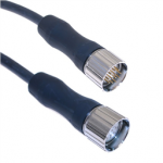 MCVP-12MFP-10M Mencom PUR Cable - 18/22 AWG - 300 V - 1/8A / 12 Poles Male Straight to Female Straight Plug 10 m