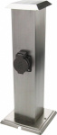 Heitronic 35107 Gartensteckdose 2fach  Edelstahl,
